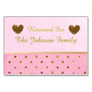 Search for reserved table cards Gold