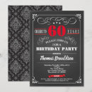 Search for chalkboard 60th birthday invitations Vintage