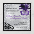 Search for masquerade wedding invitations Feathers