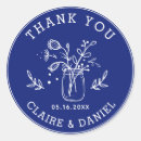 Search for cobalt wedding stickers Thank you