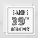 Search for 39th birthday invitations Elegant