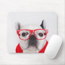 Search for animals with glasses mouse mats French bulldog