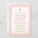 Search for white and gold first communion invitations Cross