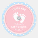 Search for baby shower gender reveal stickers Thank you