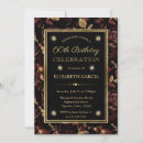 Search for red and gold 60th birthday invitations Black