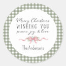 Search for green plaid stickers Gingham