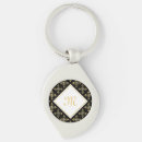 Search for black damask side key rings For her