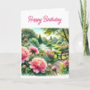 Search for pink peony birthday cards Watercolor