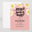 Search for peace love baby invitations Pink