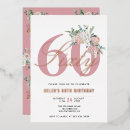 Search for foil 60th birthday invitations Watercolor