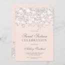 Search for pretty pink white sweet 16 invitations 16th birthday