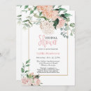 Search for pink white bridal shower invitations Calligraphy