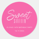 Search for girls 16th birthday stickers Pink