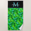 Search for palm leaf beach towels Green foliage