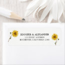 Search for sunflower return address labels weddings Watercolor
