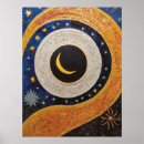 Search for moon and stars design posters Night sky
