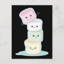 Search for cute marshmallows postcards Kawaii