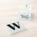 Search for letters coasters Black and white