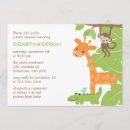 Search for jungle animals baby shower invitations Modern