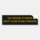 Search for honey bumper stickers Black