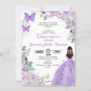 Search for purple quinceanera invitations Butterflies