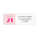 Search for 21st birthday return address labels Modern
