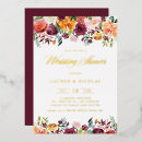 Search for gold foil floral wedding invitations Autumn