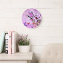 Search for cute pink butterfly clocks For her