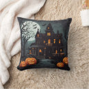 Search for haunted house halloween cushions Full moon