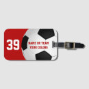 Search for soccer luggage tags Red