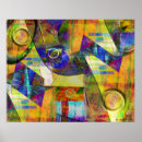 Search for geometric digital collage posters Blue