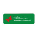 Search for winter animals return address labels Red