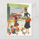 Search for new job postcards Retro