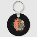 Search for human brain key rings Mental health awareness