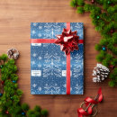 Search for blue and white christmas wrapping paper Monogrammed