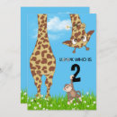 Search for monkey 2nd birthday invitations Giraffe