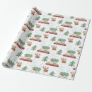 Search for funny santa wrapping paper Red