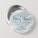 Search for white cloud round badges Baby shower