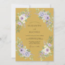 Search for lavender floral wedding invitations Gold