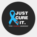 Search for diabetes ribbon stickers Cure