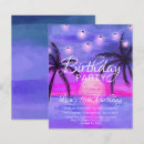 Search for beach at sunset invitations Purple