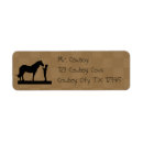 Search for cowboys return address labels Horse