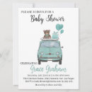 Search for babies 6x8 invitations Blue
