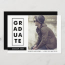 Search for black and white stripe graduation invitations Graduate