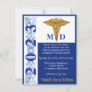 Search for caduceus graduation invitations Blue