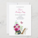 Search for heels birthday invitations Watercolor