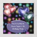Search for purple balloons birthday invitations Girls