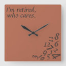 Search for retired who cares clocks Humour