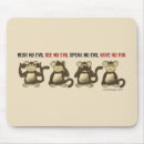 Search for wise mouse mats Hear no evil