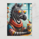 Search for funny wildlife postcards Zebra